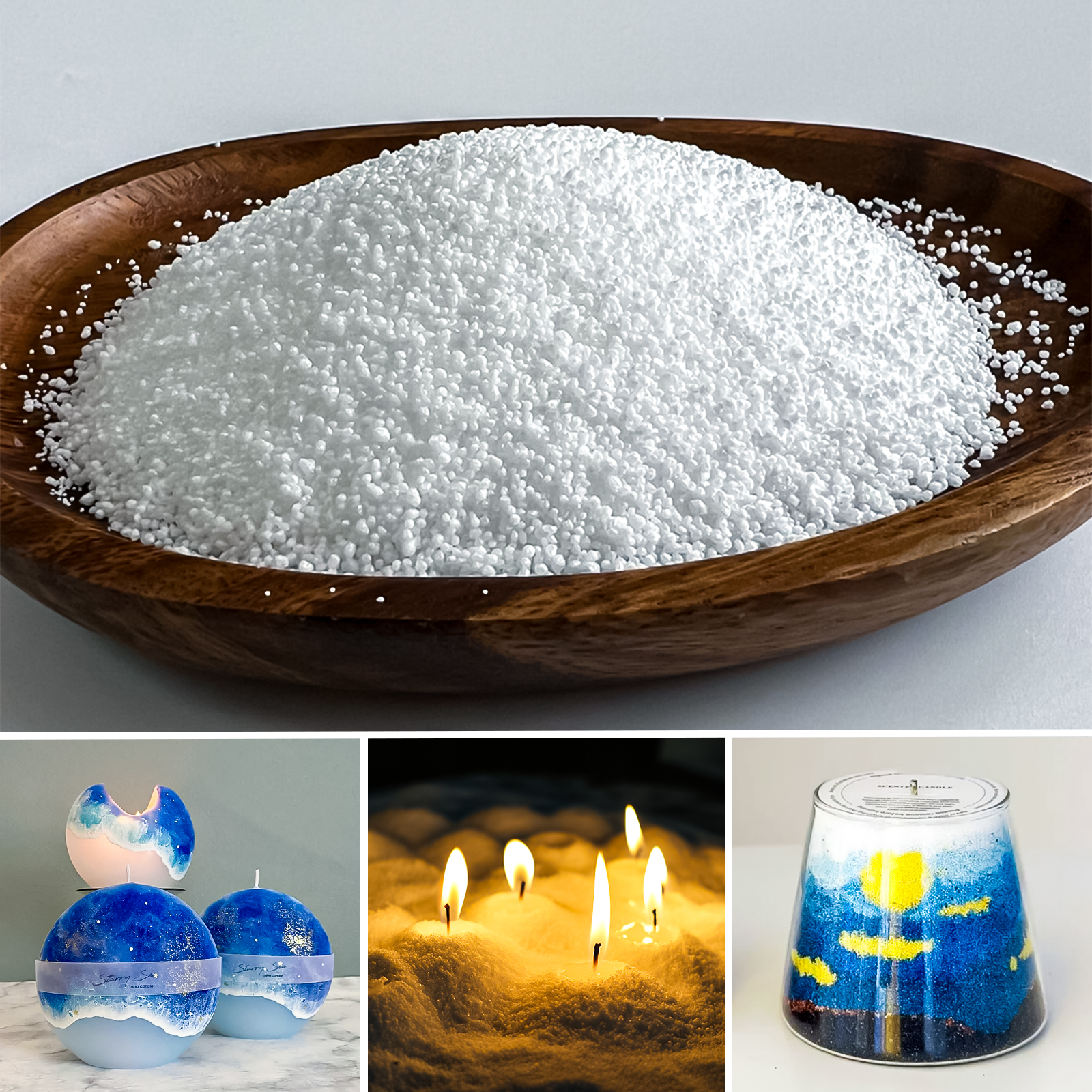 Candle Making Supplies Usa - 500g-1kg Sand Wax Ice Flower Wax