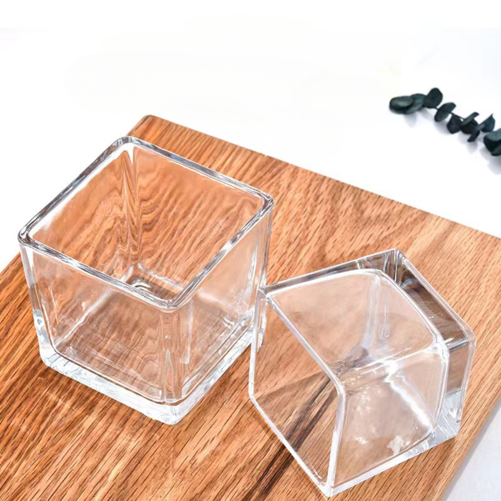 Candle Glass Supplies - Geometry Square Candlestick Incense Making Candles