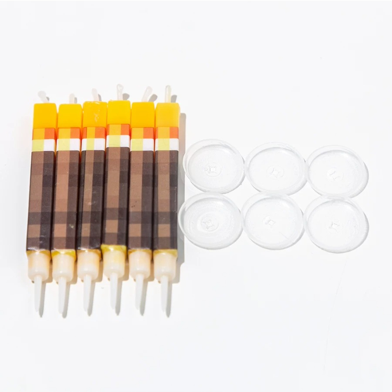 6pcs Pixel Torch Birthday Cand - مراجعة Candle Supplies Video وسعره
