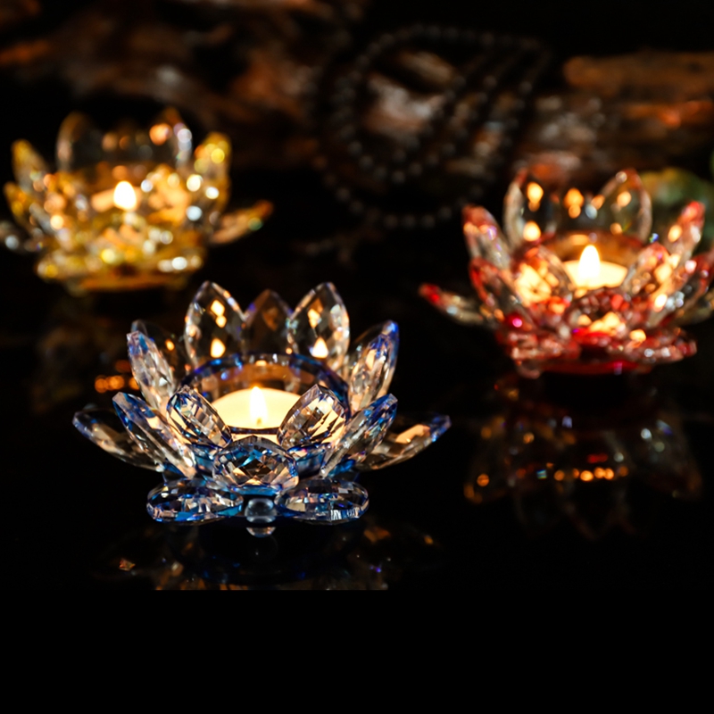 Handcrafts Crystal Lotus Flowe - مراجعة Candle Glass Supplies وسعره