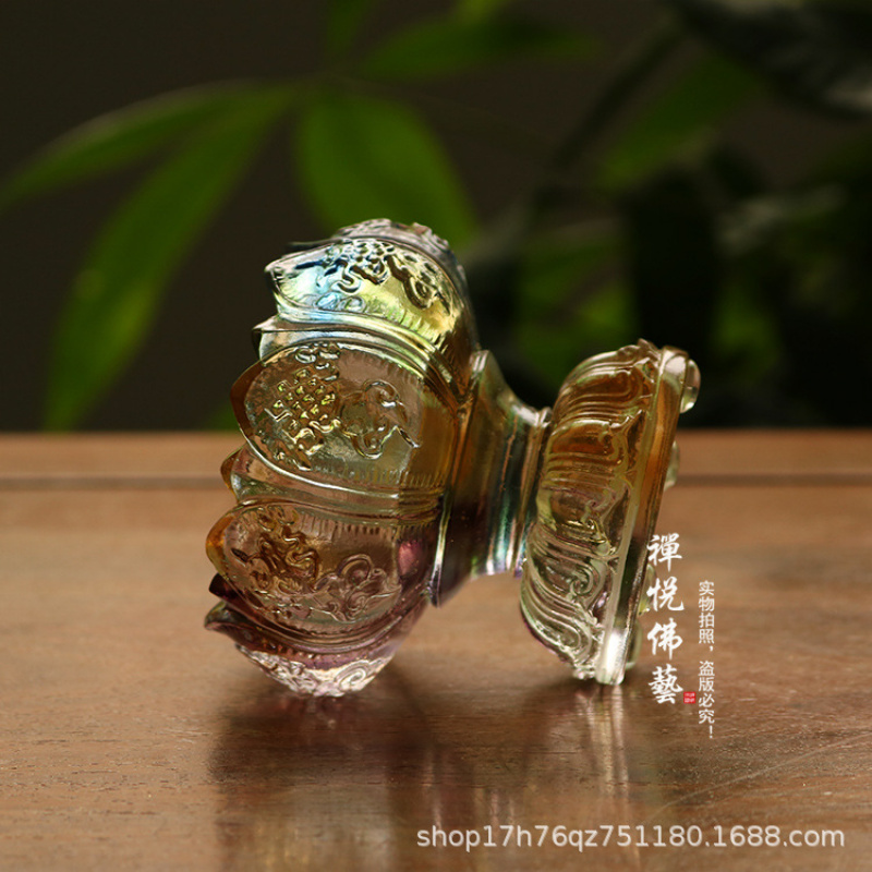Glass Wealth Lotus Eight Auspi - مراجعة Candle Glass Supplies وسعره