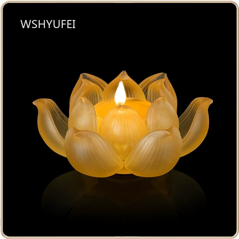 Glass Lotus Candlestick Househ - مراجعة Candle Glass Supplies وسعره