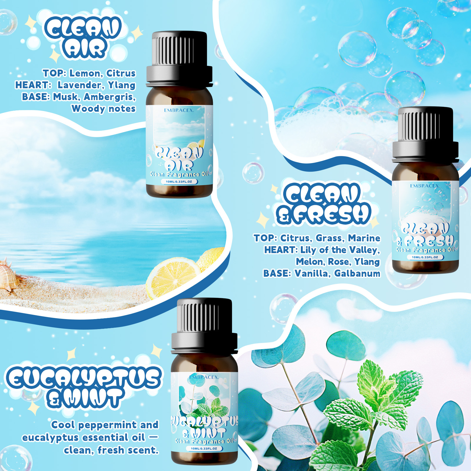 10ml Clean Air Essential Oil L - مراجعة Fragrance Oil 10Ml وسعره