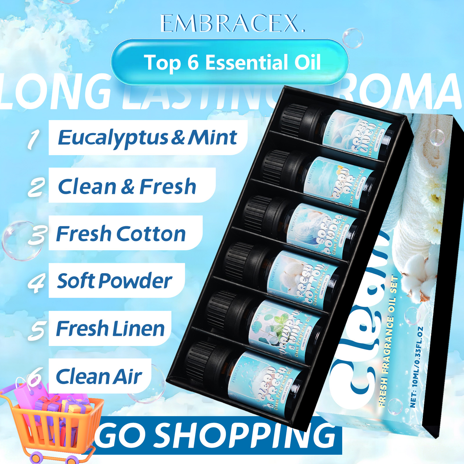10ml Clean Air Essential Oil L - مراجعة Fragrance Oil 10Ml وسعره