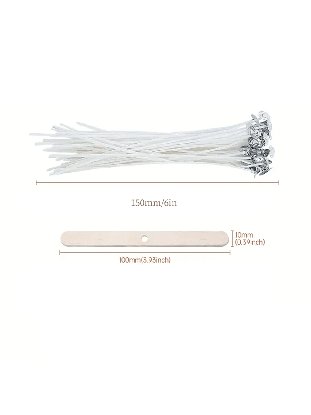 100Pcs Cotton Candle Wick 15cm - مراجعة Cotton Wick 6 Inch وسعره