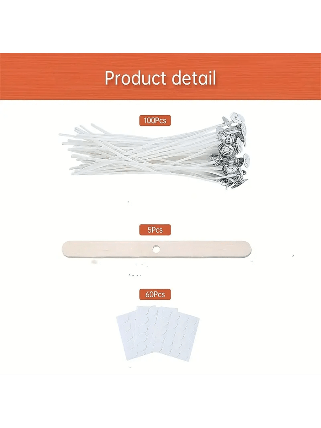 100Pcs Cotton Candle Wick 15cm - مراجعة Cotton Wick 6 Inch وسعره