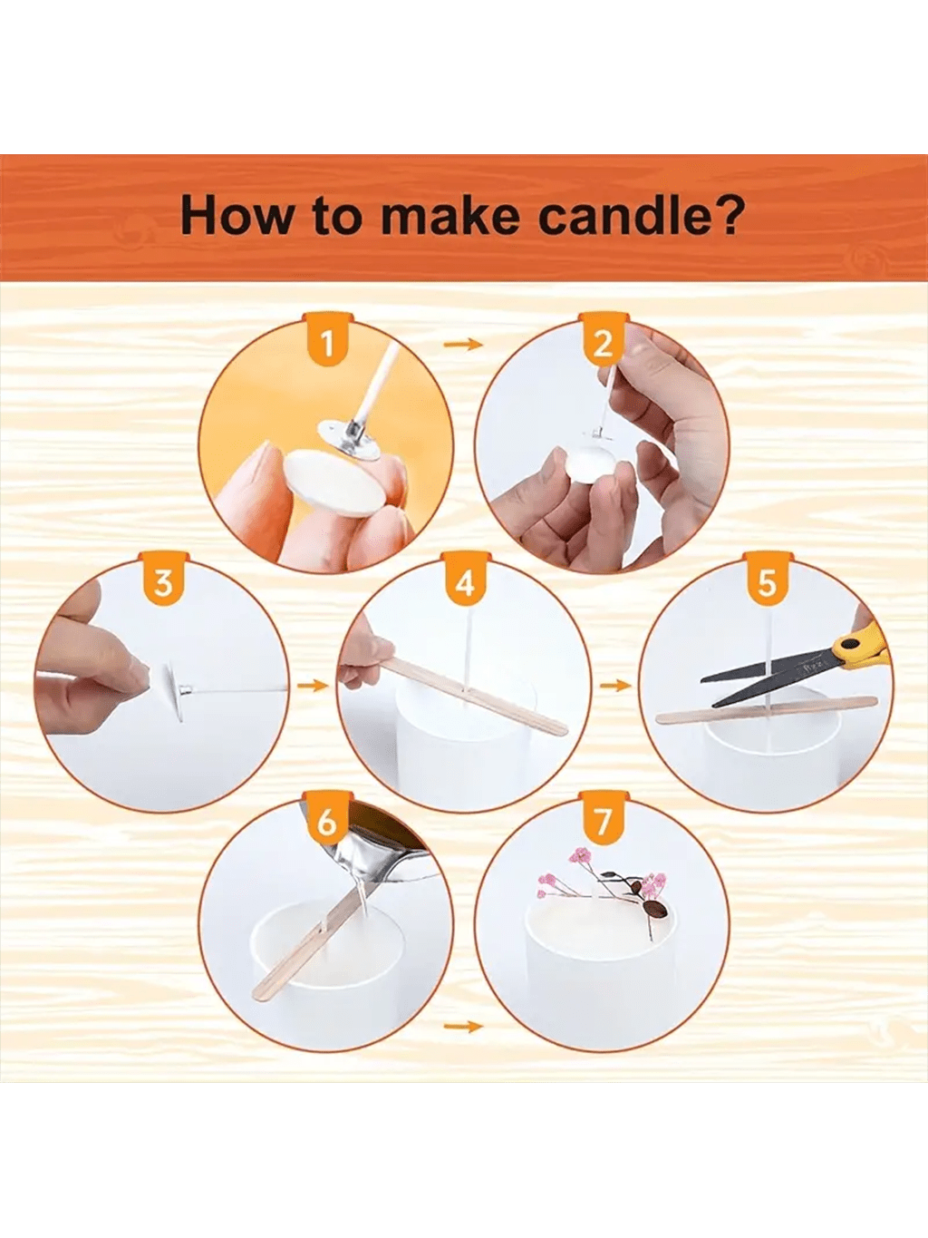 100Pcs Cotton Candle Wick 15cm - مراجعة Cotton Wick 6 Inch وسعره