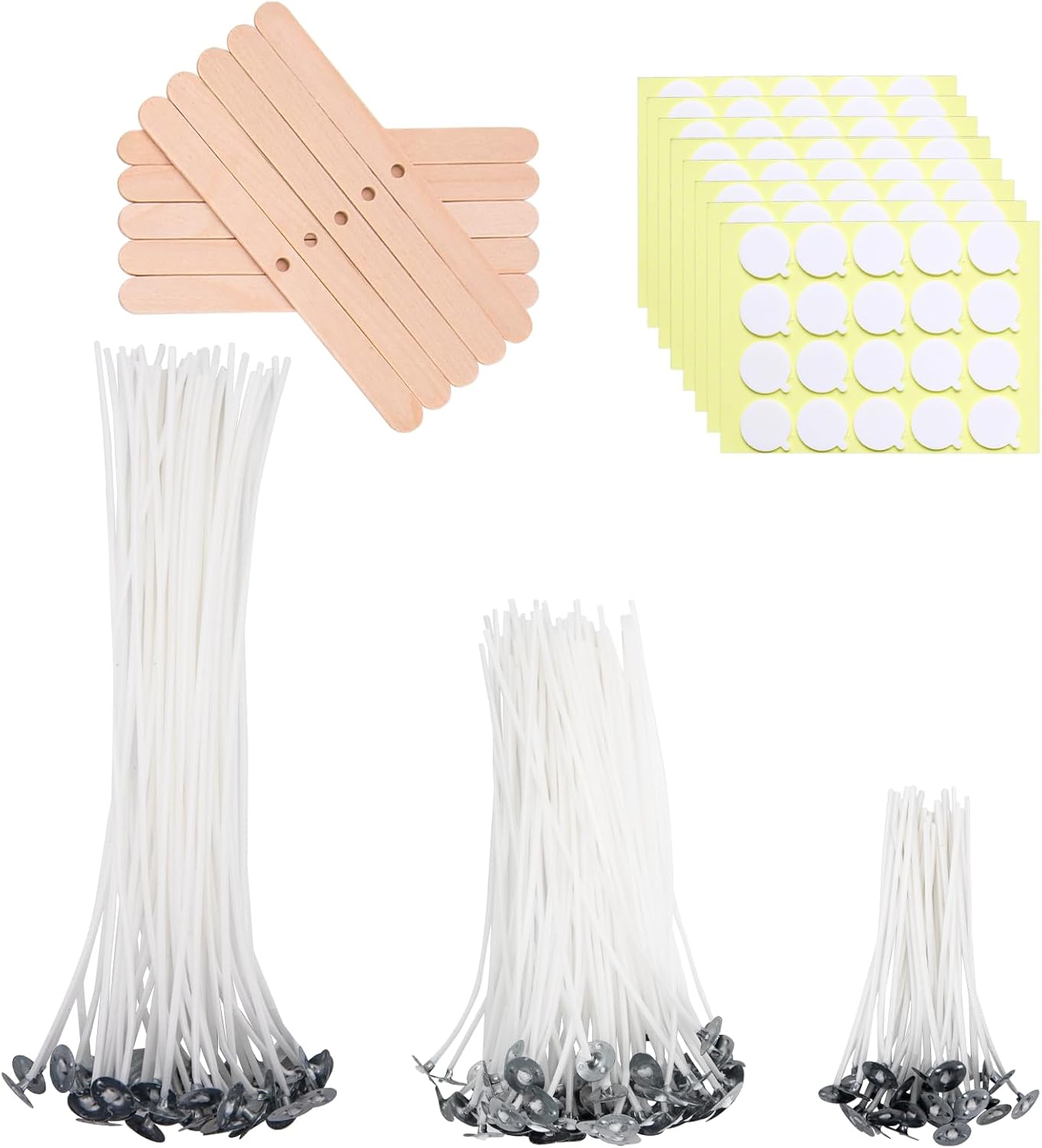 160pcs Pre-Waxed Candle Wicks  - مراجعة Cotton Wick 6 Inch وسعره