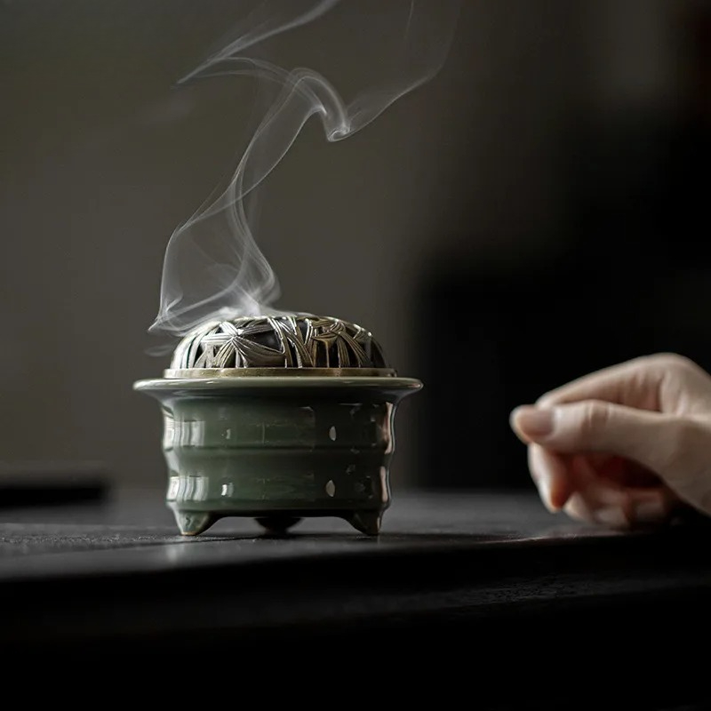 Yue Kiln Celadon Incense Holde - مراجعة Candle Glass Supplies وسعره