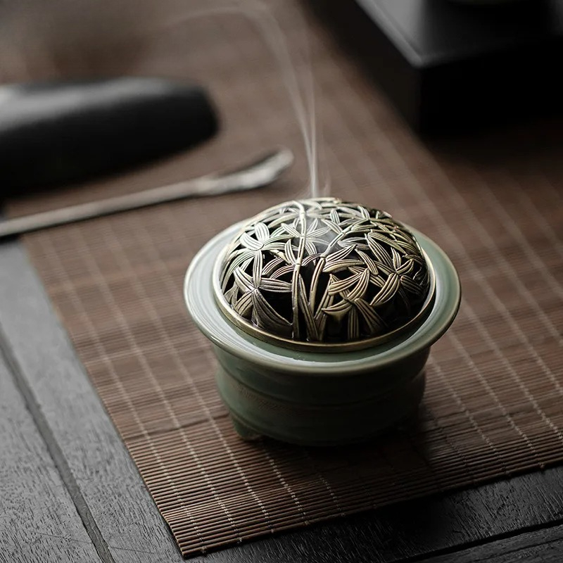Yue Kiln Celadon Incense Holde - مراجعة Candle Glass Supplies وسعره