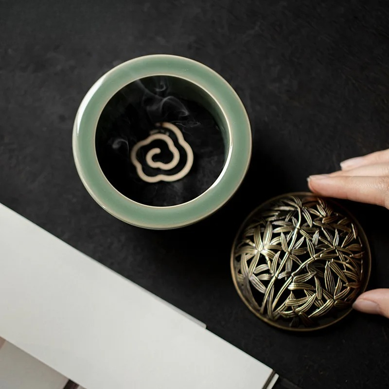 Yue Kiln Celadon Incense Holde - مراجعة Candle Glass Supplies وسعره