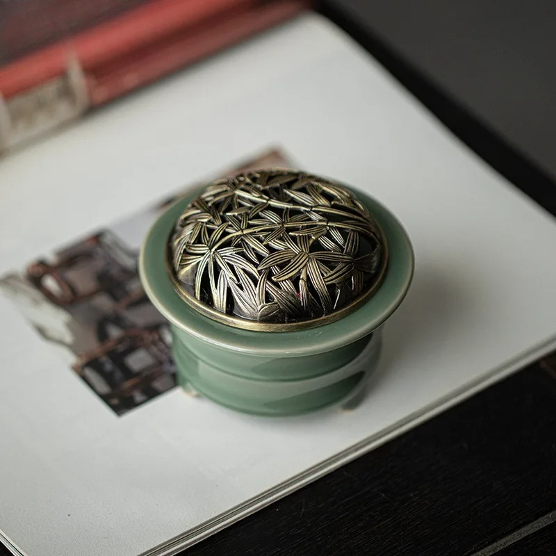Yue Kiln Celadon Incense Holde - مراجعة Candle Glass Supplies وسعره