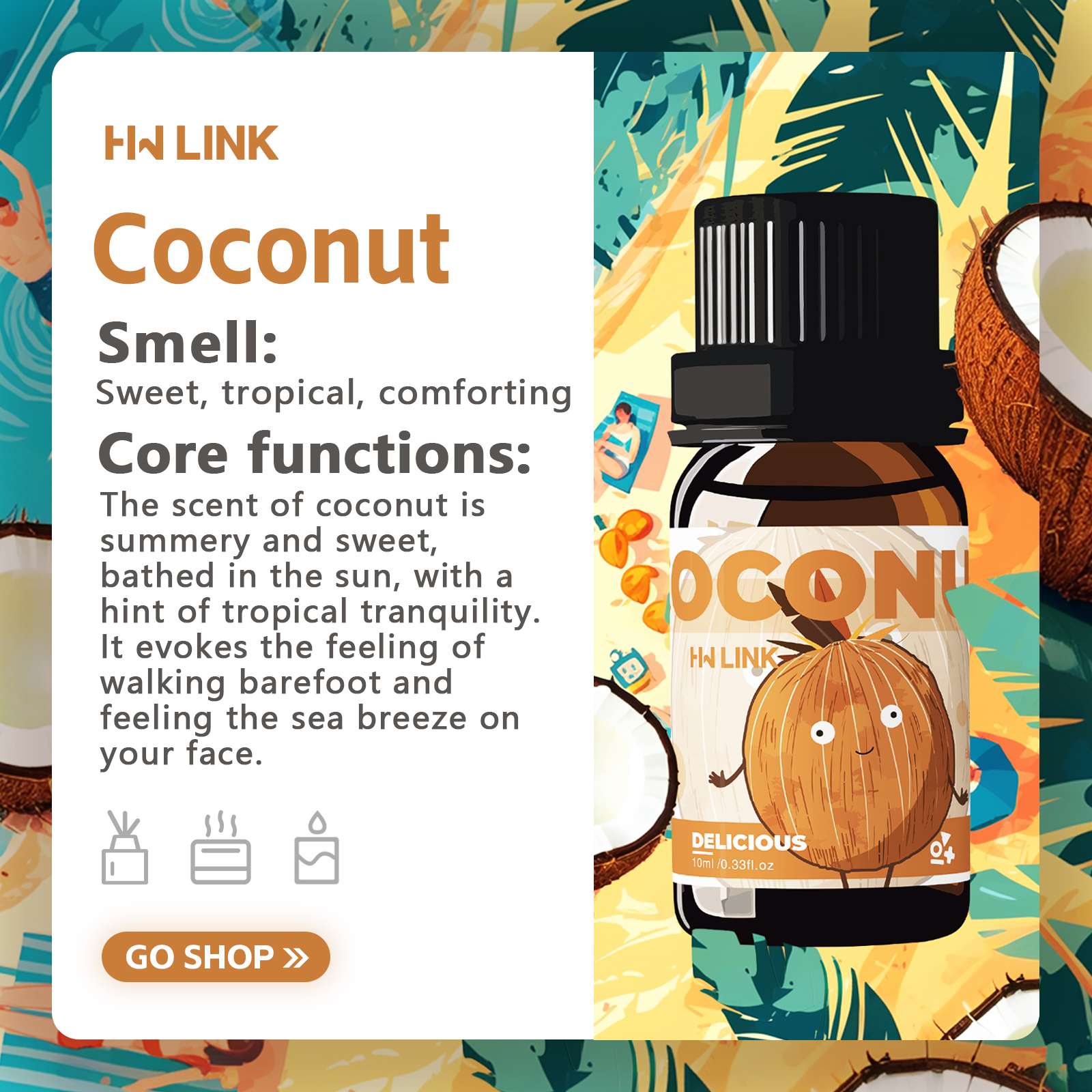 10ml Coconut Essential Oils No - مراجعة Fragrance Oil 10Ml وسعره