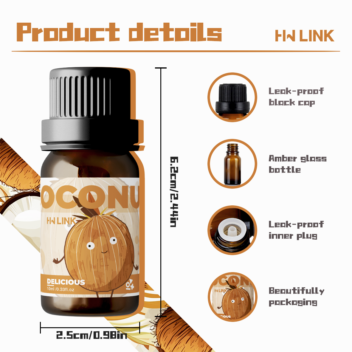 10ml Coconut Essential Oils No - مراجعة Fragrance Oil 10Ml وسعره