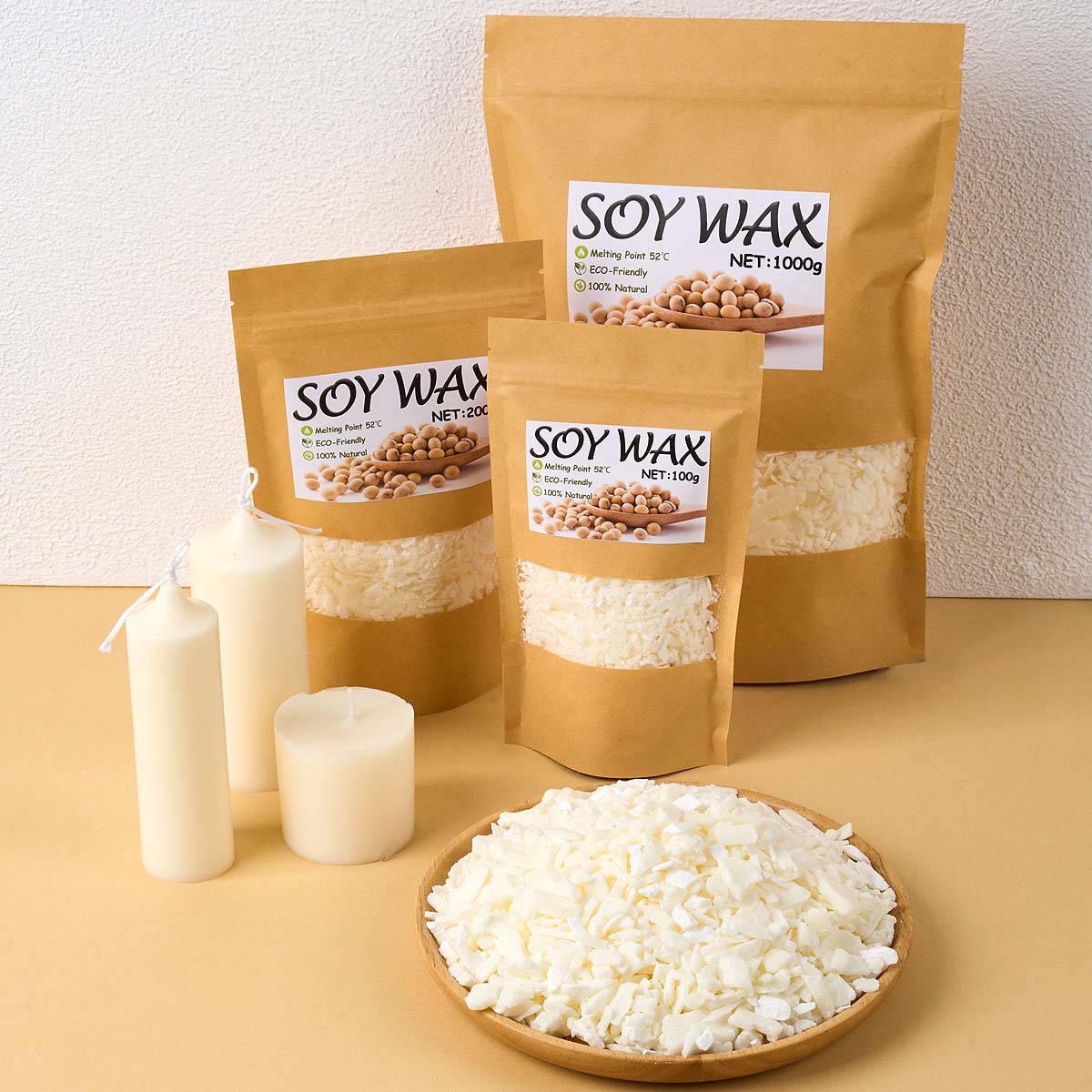 1 Pounds Pure White Soy Wax Fo - مراجعة Candle Making Supplies Usa وسعره