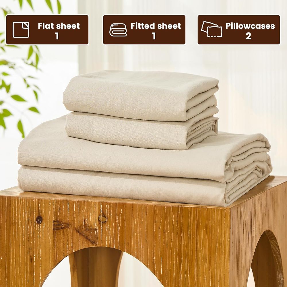 Queen Size Linen Bed Sheets -  - مراجعة Cotton Wick 6 Inch وسعره