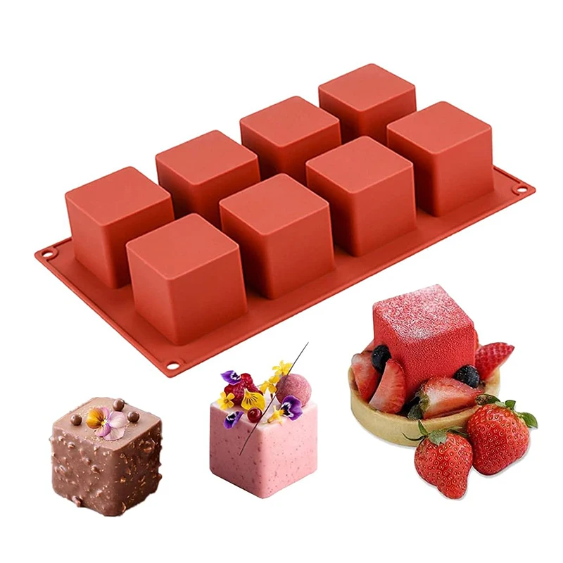8 Cavity Square Mousse Cake Mo - مراجعة Candle Supplies Eu وسعره