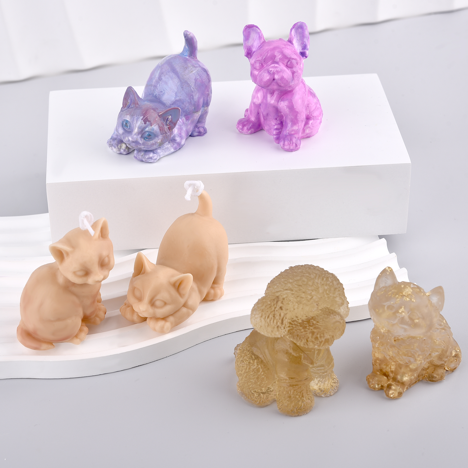3D Dogs Cats Silicone Mold For - مراجعة Candle Making Supplies Usa وسعره