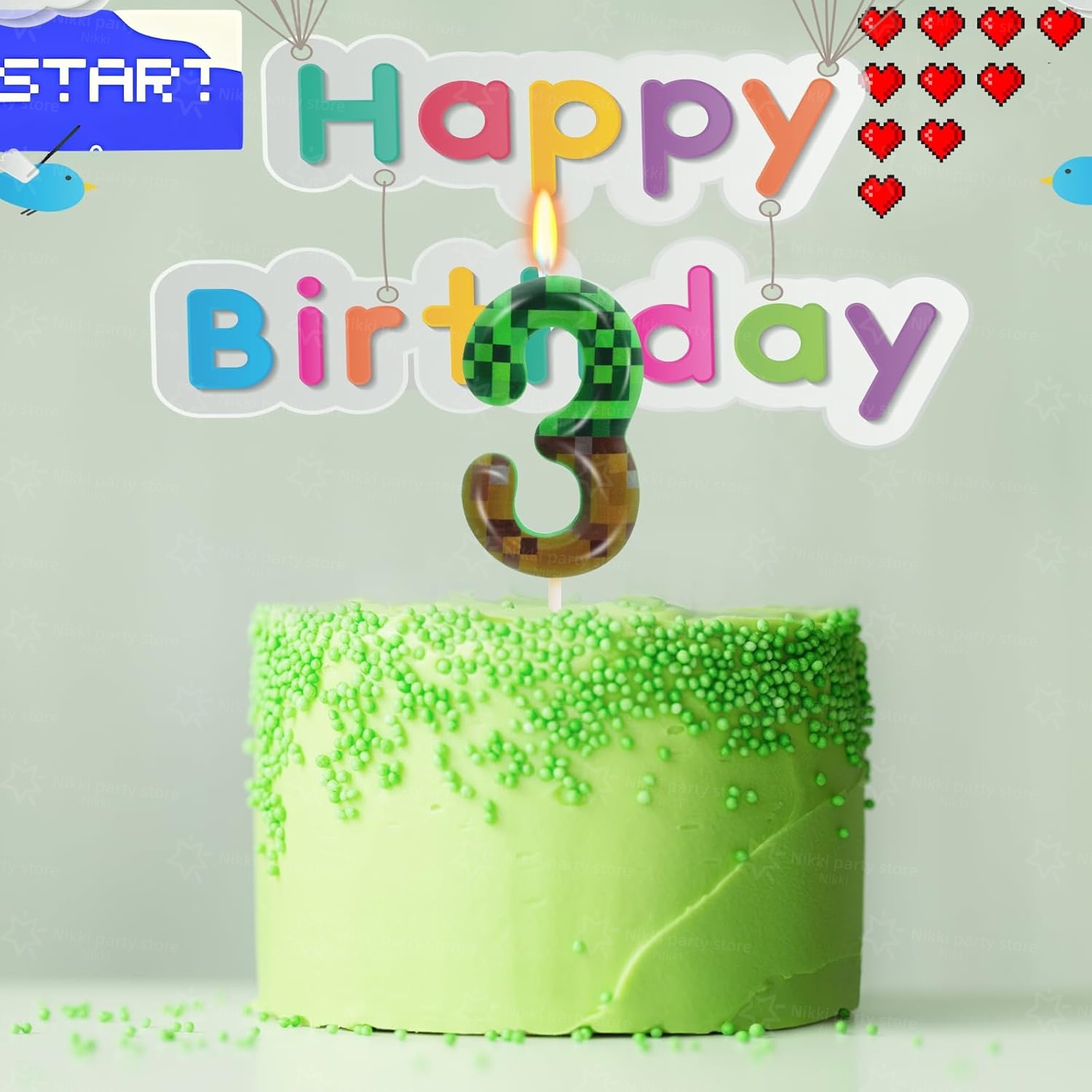 Miner Birthday Candles Birthda - مراجعة Candle Supplies Video وسعره