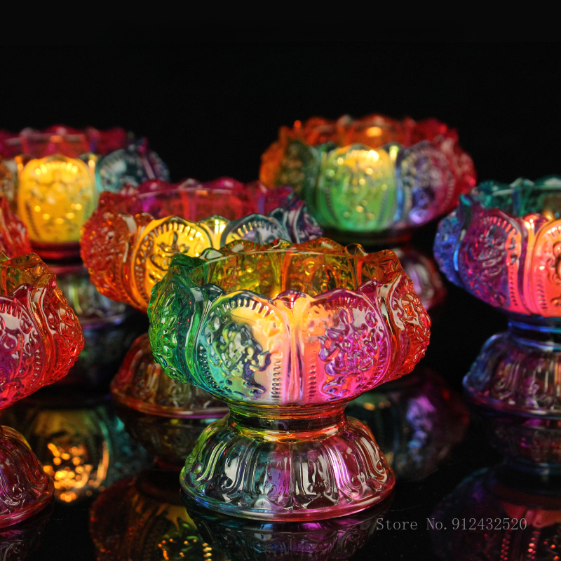 Colorful Lucky High Feet Lamp  - مراجعة Candle Glass Supplies وسعره
