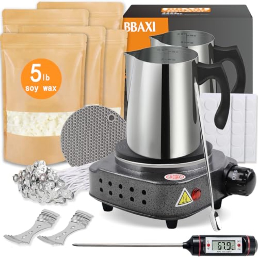 Candle Making Kit with for Adu - مراجعة Wax Melting Pot وسعره