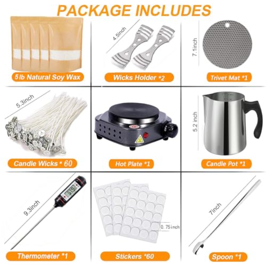 Candle Making Kit with for Adu - مراجعة Wax Melting Pot وسعره
