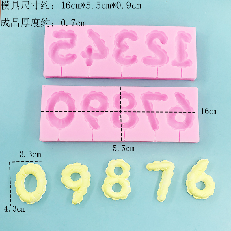 Arabic numeral silicone mold D - مراجعة Candle Supplies Eu وسعره