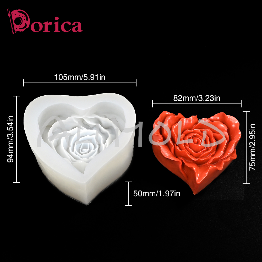 Rose Heart Silicone Candle Mol - مراجعة Candle Supplies Eu وسعره