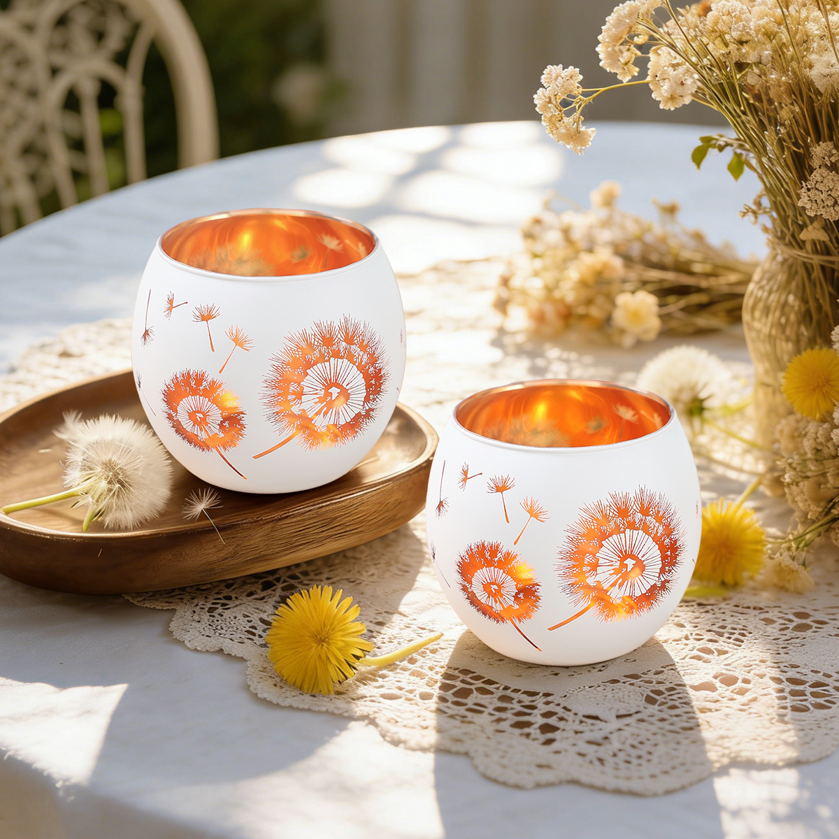 Dandelion Candle Holders Happy - مراجعة Candle Glass Supplies وسعره
