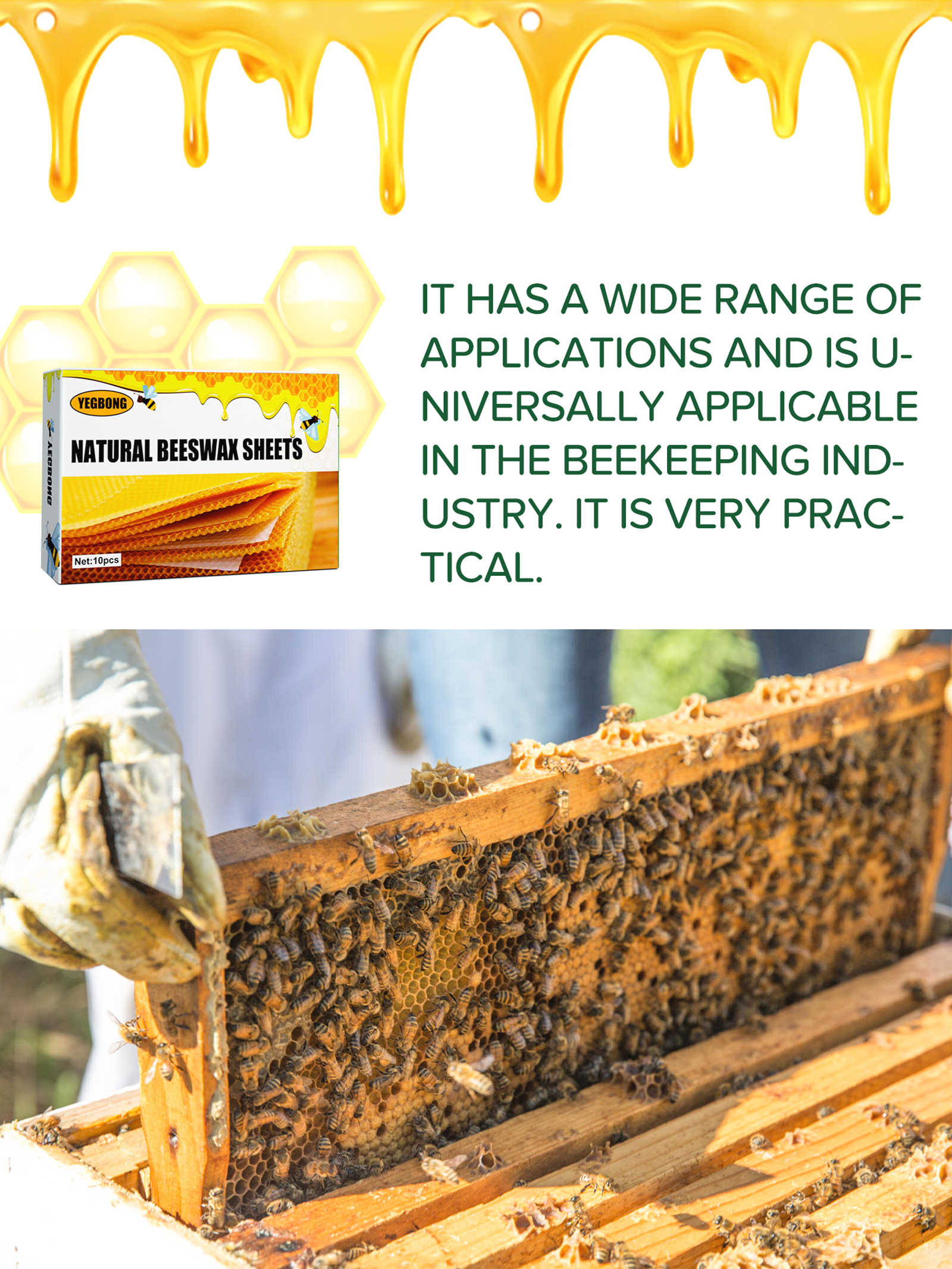 10Pcs Natural Honeycomb Bee Wa - مراجعة Candle Making Supplies Usa وسعره