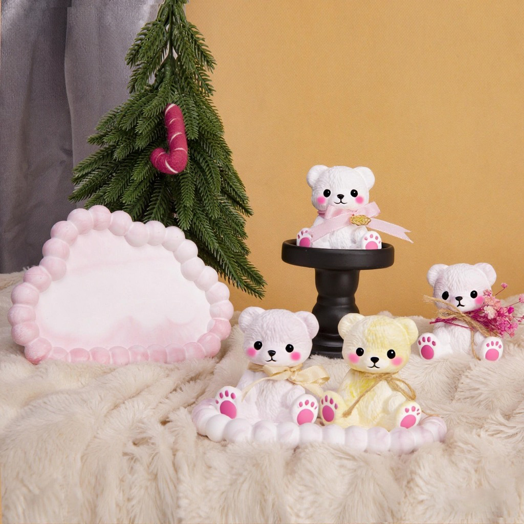 3PCS Couple Bear Silicone Mold - مراجعة Candle Making Supplies Usa وسعره