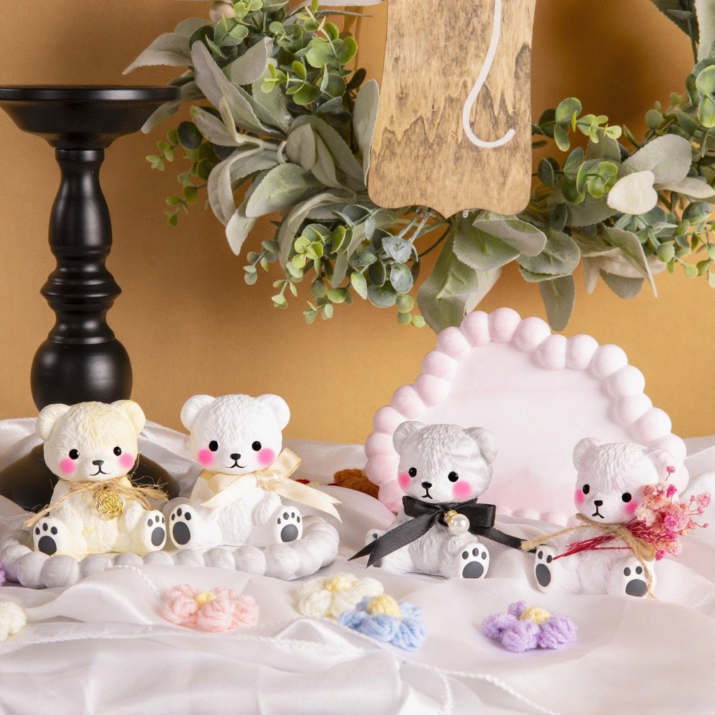 3PCS Couple Bear Silicone Mold - مراجعة Candle Making Supplies Usa وسعره