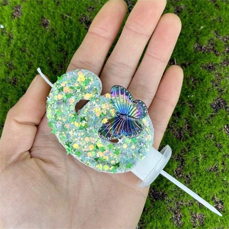 1Pc Green Sequins Number 0-9 B - مراجعة Candle Supplies Usa وسعره