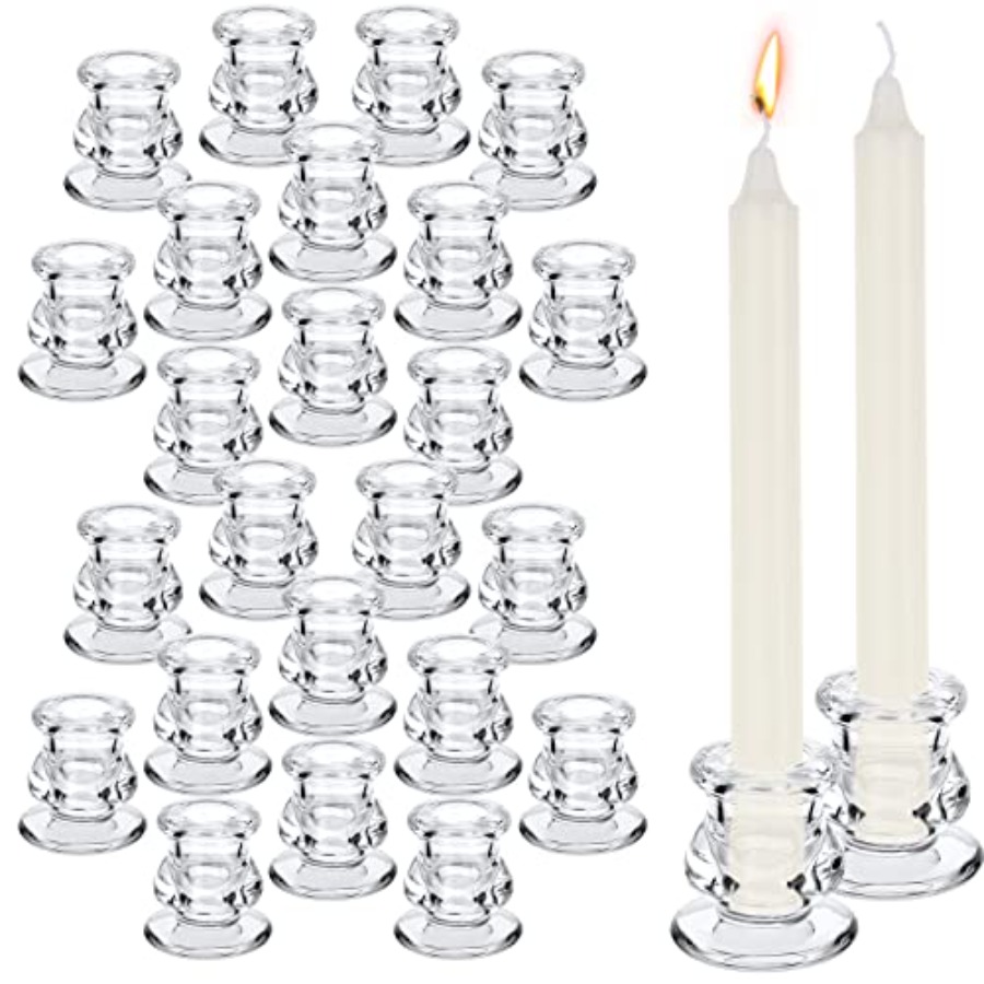 24 Pcs Candlestick Holders Gla - مراجعة Candle Glass Supplies وسعره