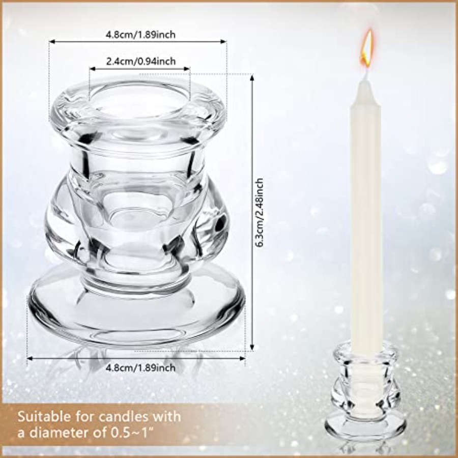 24 Pcs Candlestick Holders Gla - مراجعة Candle Glass Supplies وسعره