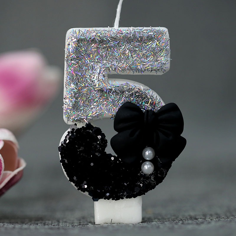 Midnight Bow & Pearl 0-9 Numbe - مراجعة Candle Supplies Usa وسعره