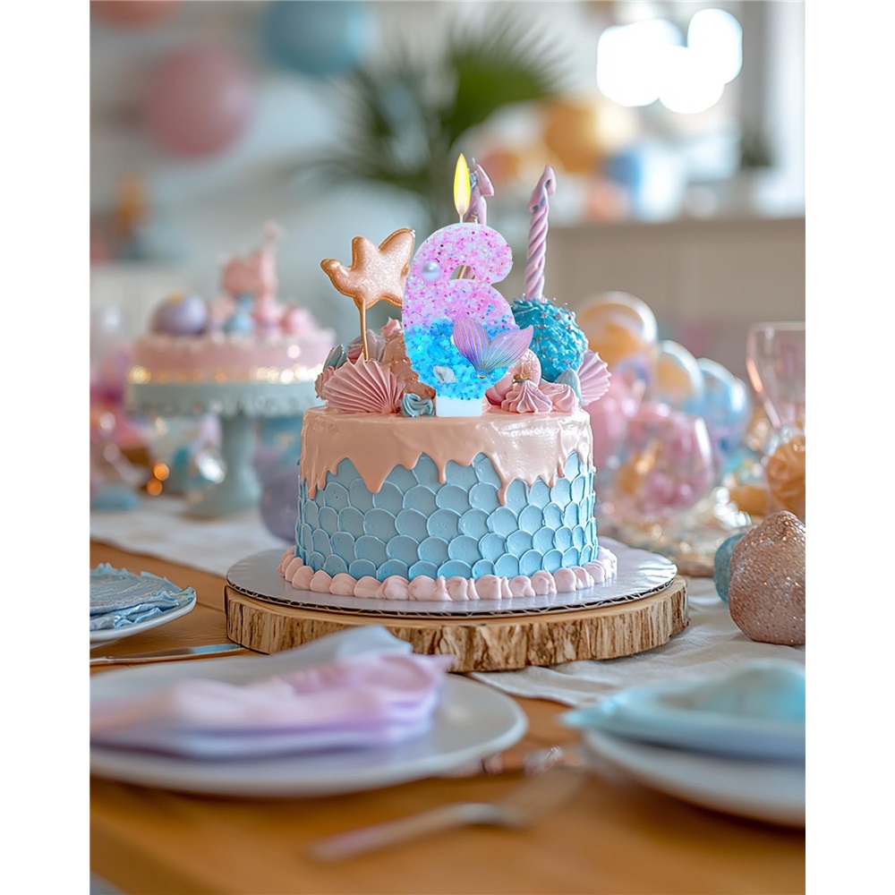 Mermaid Themed Birthday Candle - مراجعة Candle Supplies Usa وسعره