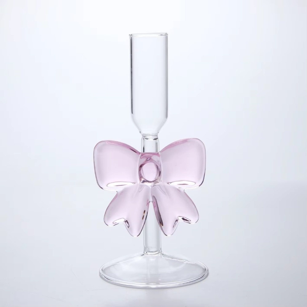 Clear Bow Candle Holder Tall G - مراجعة Candle Glass Supplies وسعره