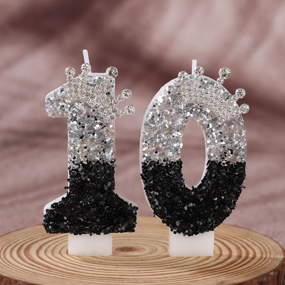 Black Silver Gradient Crown Ha - مراجعة Candle Supplies Usa وسعره